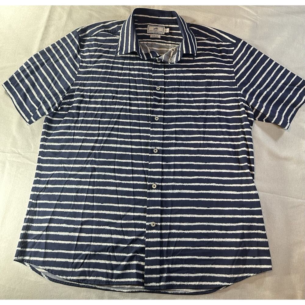 Southern Tide Short Sleeve Shirt Mens Large Trim Fit